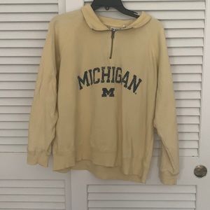 Vintage Yellow Michigan Pullover
